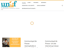 Tablet Screenshot of paris2.unef.fr